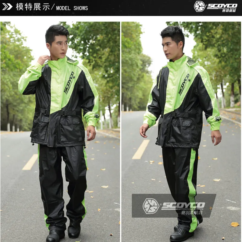SCOYCO 21 Motorcycle Rider Raincoat Reflective Adjustable Motocross Suits Racing Protective Gear Moto RC01 | Автомобили и