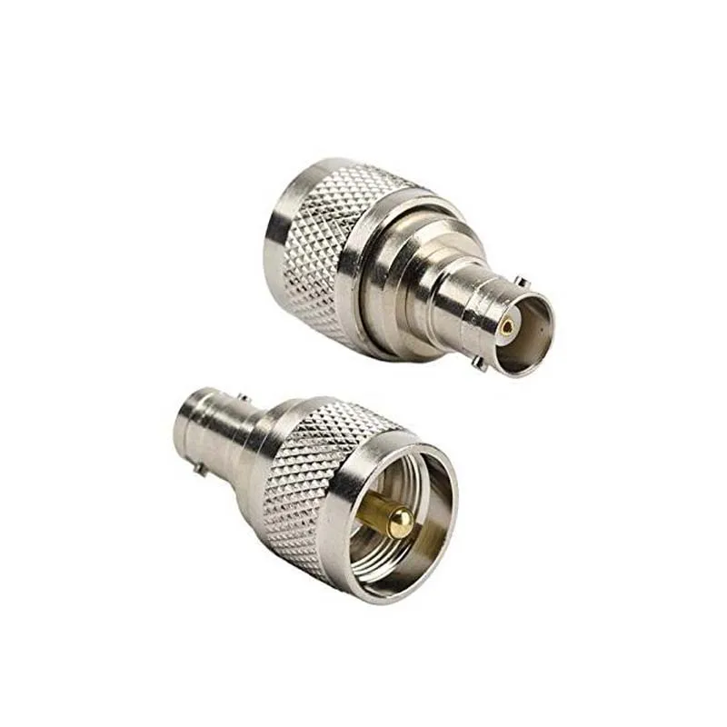 1X 2PCS Коннектор JX 2pcs RF коаксиальный адаптер BNC Мужской Женский к UHF мужской PL259 SO239 разъем - Цвет: 1X 2PCS