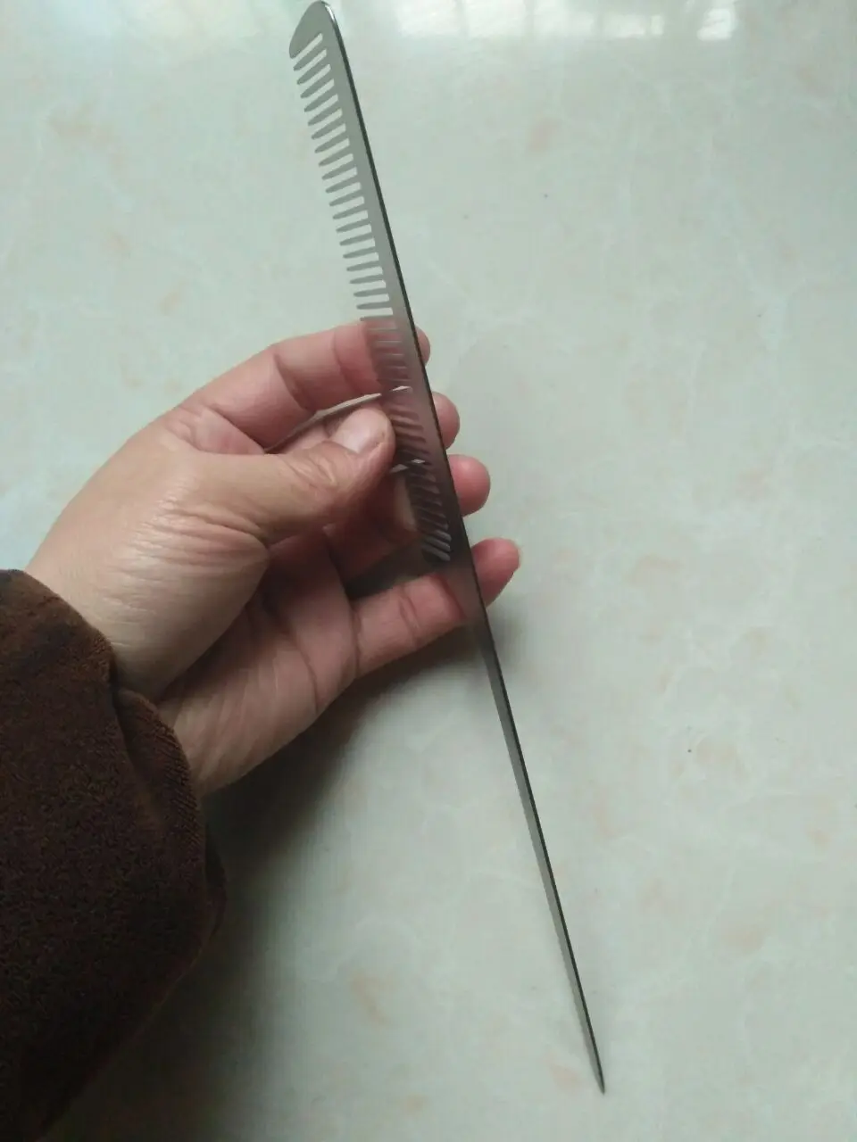 

Professional Salon Combs Stainless Steel Hair Comb Ultra-thin Anti-Static Barbers Hair Styling Tools