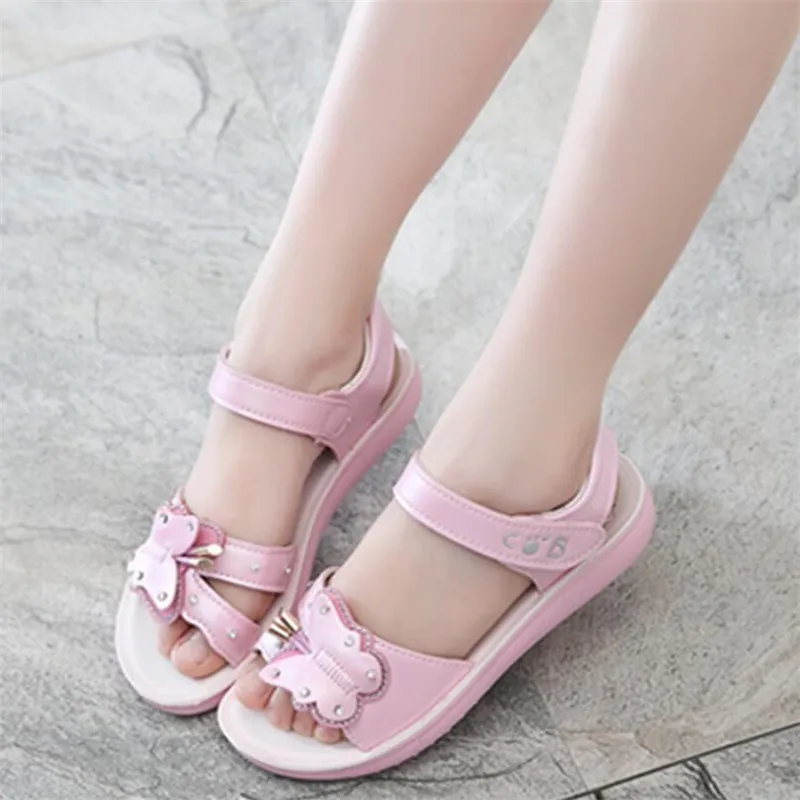 Детские сандалии с бантом бабочкой модные летние для девочек EU21 36 2019|children sandals|girls