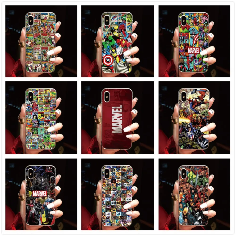 Чехлы Marvel Comics для samsung galaxy S10 S10 lite S10plus J6 J4 Prime Note 10 pro 10 plus Мягкий силиконовый чехол из ТПУ