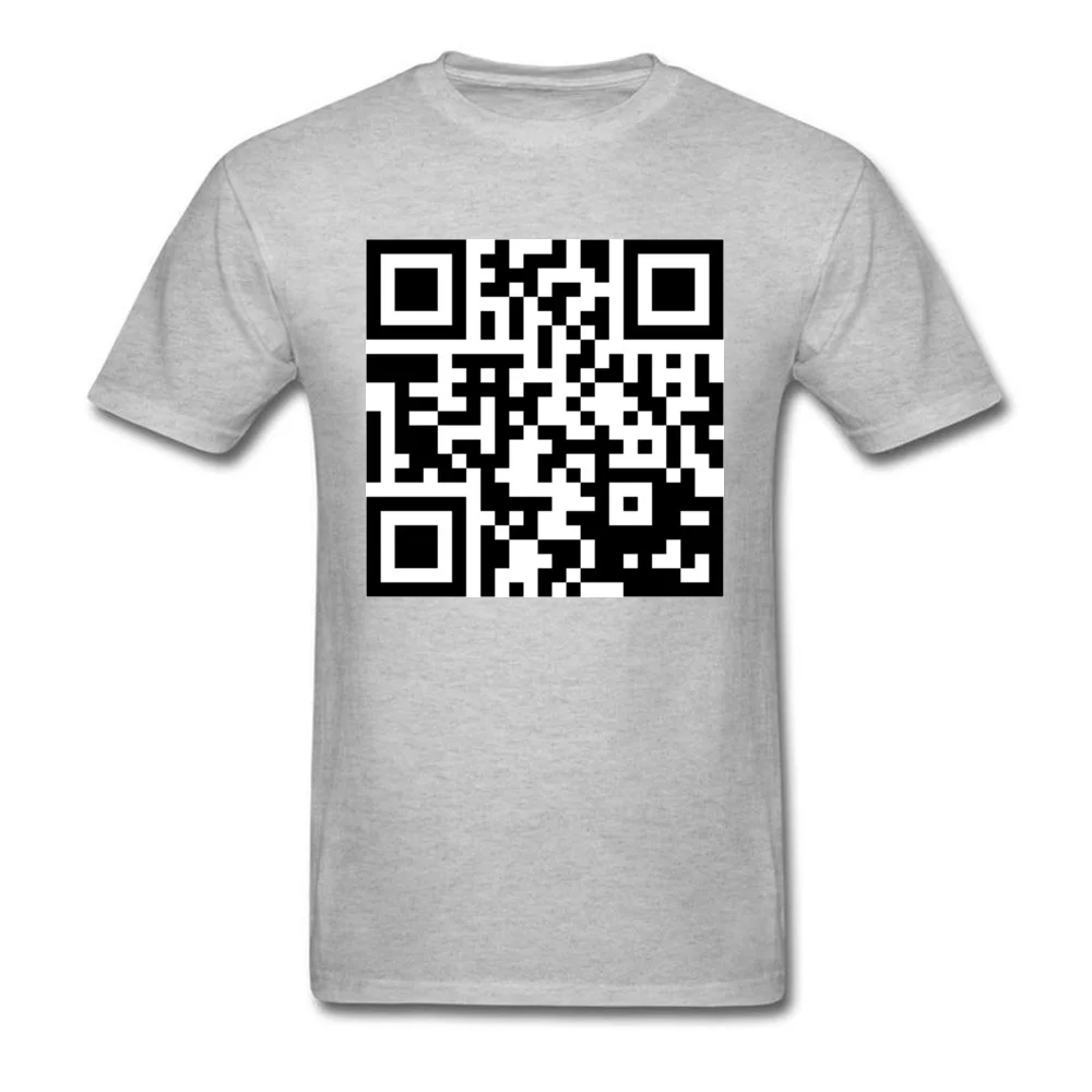 Повседневные футболки QR Code с коротким рукавом модные топы из 100% хлопка круглым