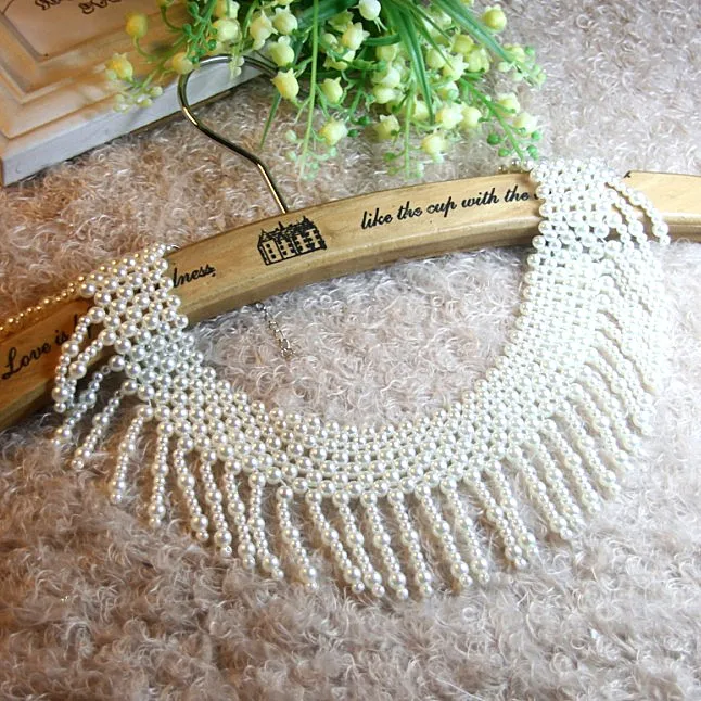 

Sale At A Loss New Hot High Quality Pearl Tassel Necklace Women Dainty Fashion Beaded Jewelry Gifts For Women Luxury Fake Collar