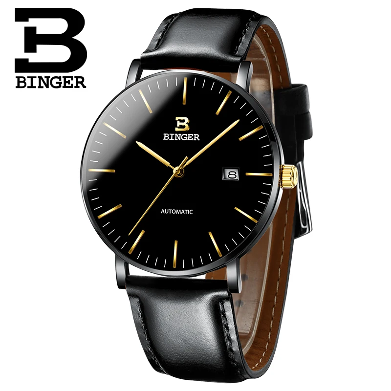 Switzerland BINGER мужские часы роскошные Брендовые Часы Sapphire Japan NH35A механические reloj hombre