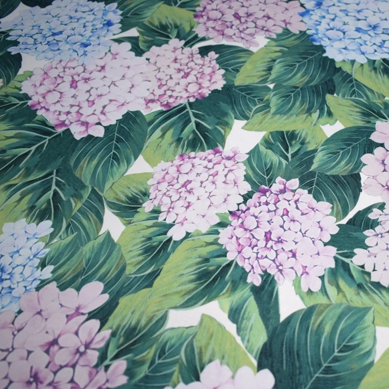 Гортензия цифровая печать эмуляция шелк стрейч сатин полиэфир Материал Ткань