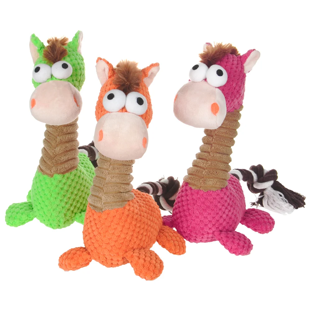 HOOPET Pet puupy собака прекрасная игрушка звук, пищалка конек устойчивы укуса зоотоваров скрипучий плюшевые