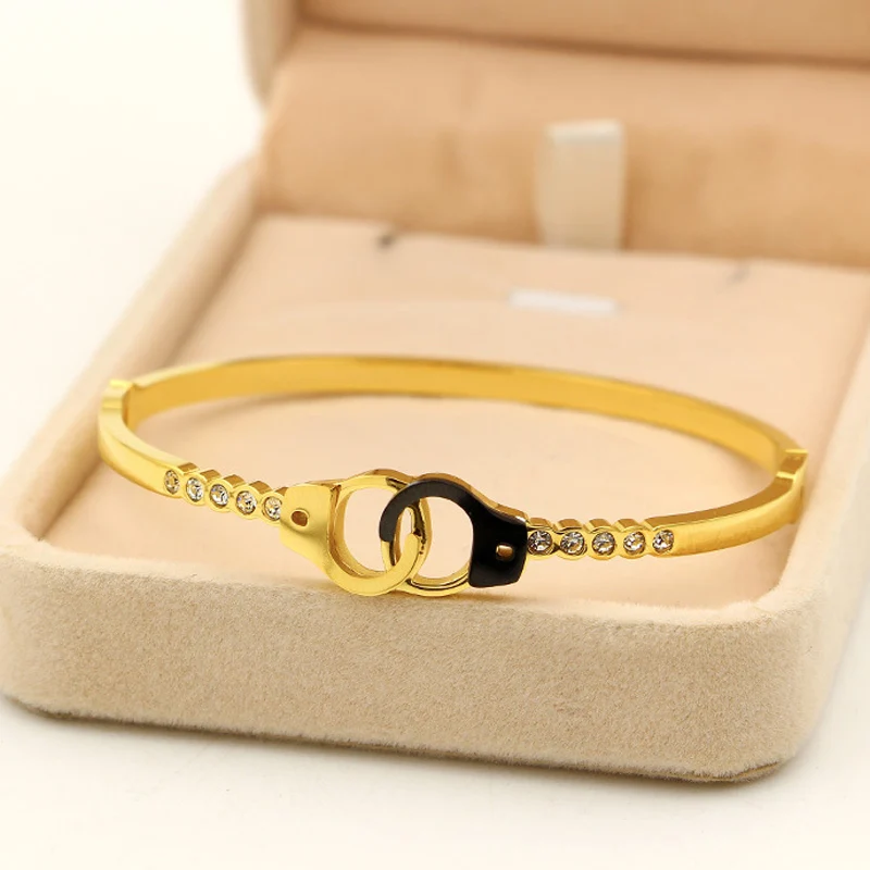 Модный дизайнерский Элегантный Браслет-манжета из нержавеющей стали эффектные