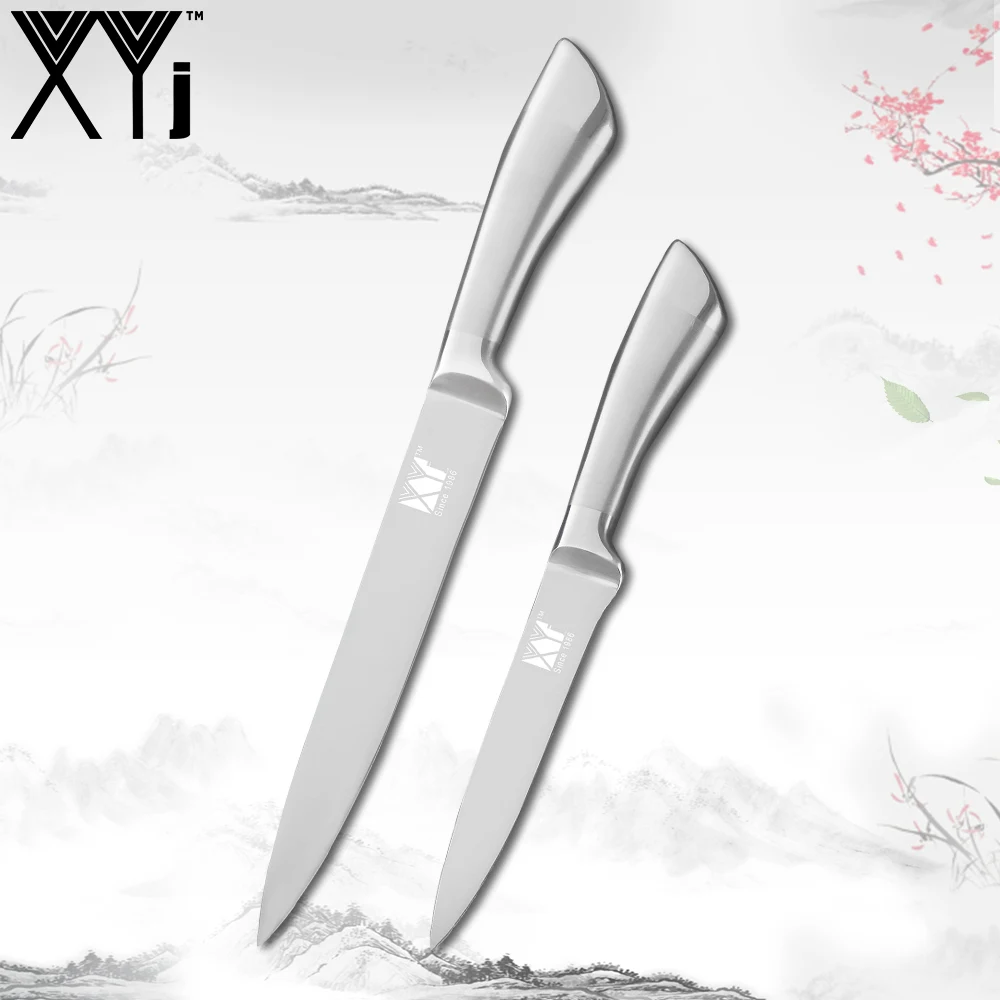 Slicing Utility XYj набор кухонных ножей из нержавеющей стали, нож шеф-повара, японский нож для нарезки овощей, ультра-тонкие кухонные аксессуары, столовые приборы - Цвет: Slicing Utility