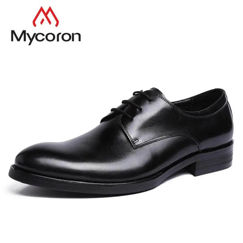 MYCORON/Новое поступление ботинки наивысшего качества деловые кожаные мужские