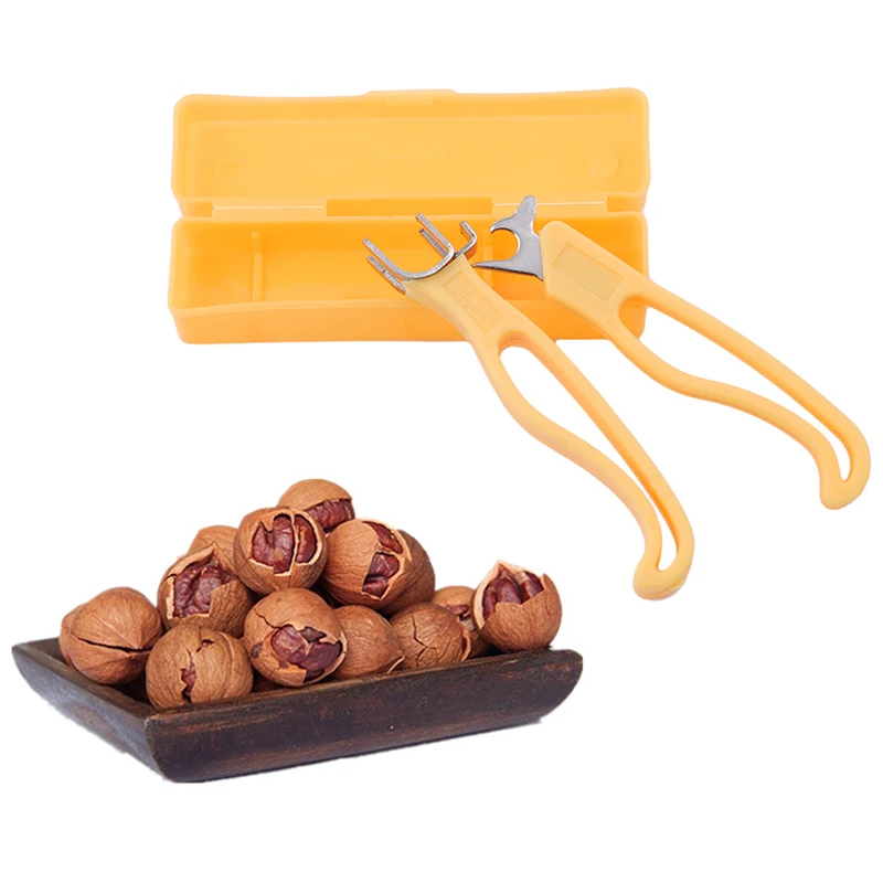 Multi-function Pecan Nut Cracker Plastic Stainless Steel Walnut Sheller Small Tools Home Kitchen Tool |