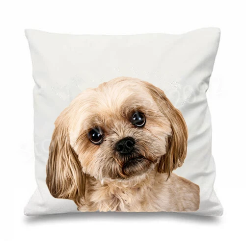 Новинка Shih Tzu чехол для подушки Забавный милый с лицом стула минималистичный