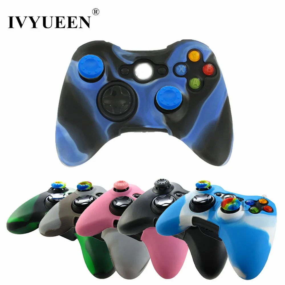 IVYUEEN силиконовый защитный чехол для microsoft Xbox 360 беспроводной/проводной контроллер+ палочки для большого пальца