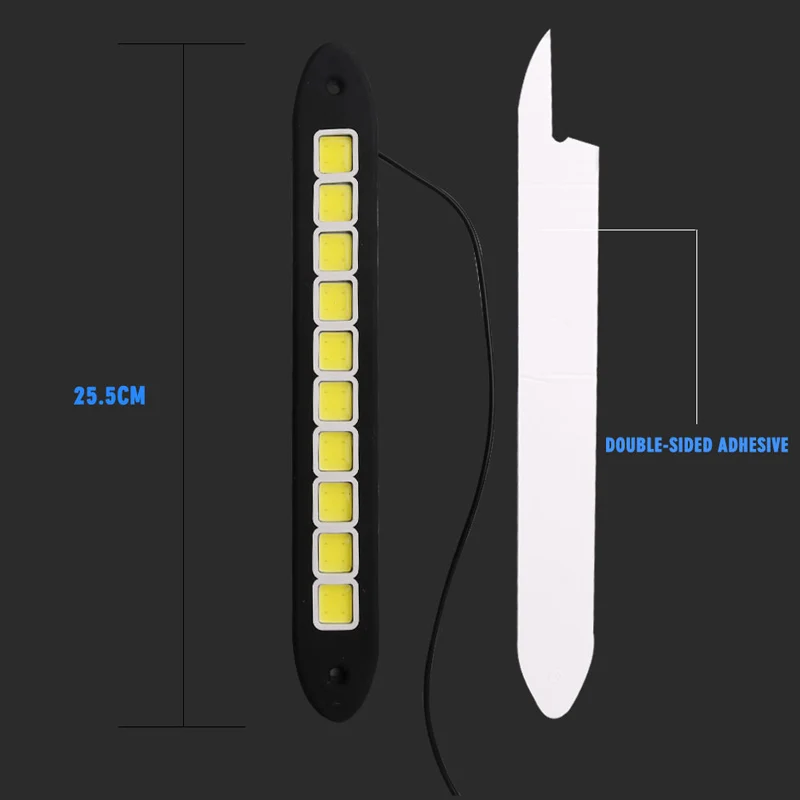 Мотоциклетные COB DRL дневные ходовые огни светодиодный фонарь для парковки