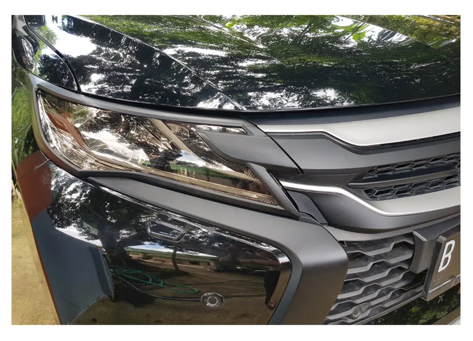 Черный головной светильник для MITSUBISHI PAJERO SPORT Shogun Sport автомобильные аксессуары ABS для montero sport YCSUNZ