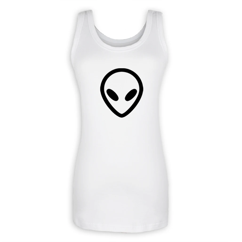 Топ женский летний без рукавов с круглым вырезом и принтом НЛО|summer top women|fashion toptop