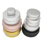 Алюминиевая банка для крема, 20 шт.лот, женская модель 1, 20 г, 30 г, 50 г, 60 г, алюминиевая банка для крема, блеск для макияжа ногтей, пустой косметический металлический жестяной контейнер, черный, 15 мл