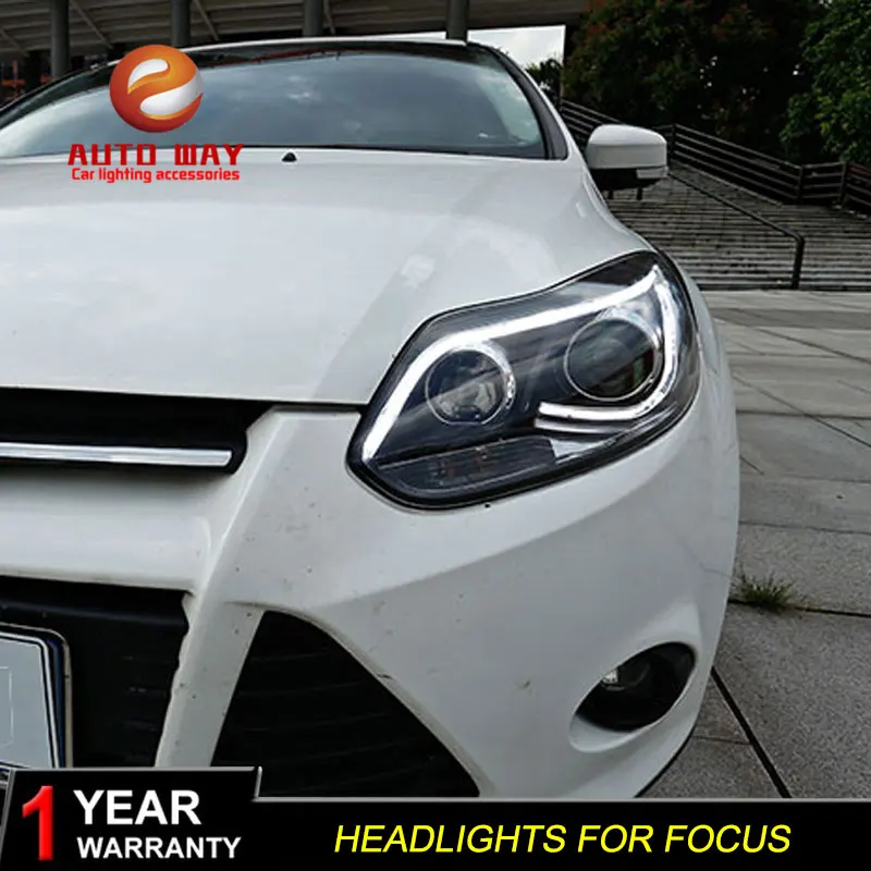Автомобильный Стильный чехол для Ford Focus 2012- фары светодиодный Ford Focus фары DRL линзы двойной луч ксеноновые автомобильные аксессуары