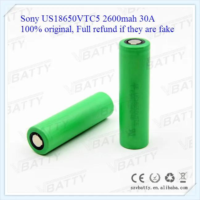 Для sony US18650VTC5 vtc5 2600mah 30a 18650 Аккумулятор Перезаряжаемый 3,7 v для электроинструментов, электронные сигареты(1 шт