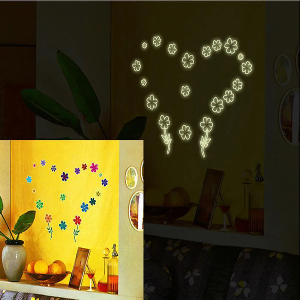 Набор детской спальни ФЛУОРЕСЦЕНТНОЕ свечение в темноте звезды настенные