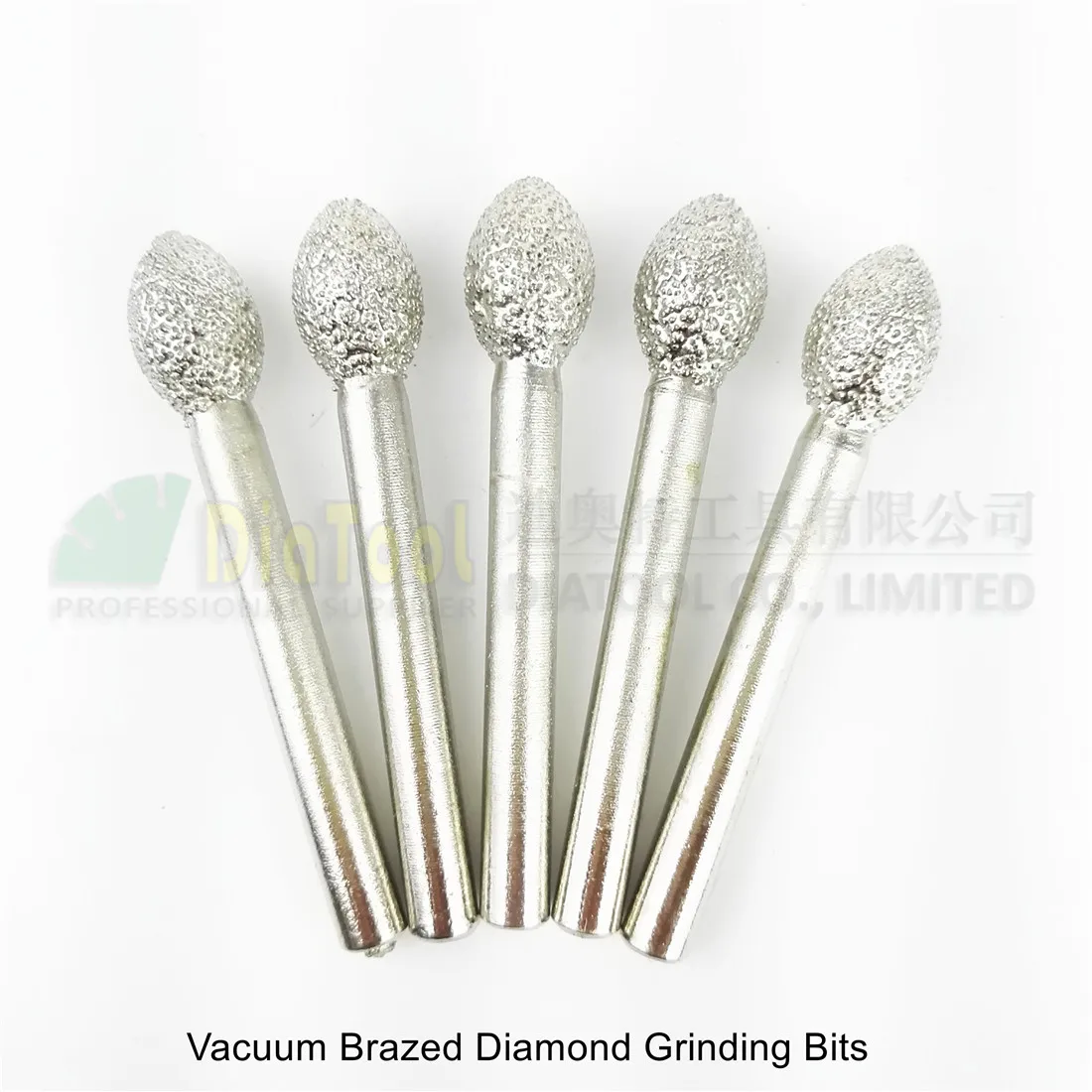 DIATOOL 5pcs #13 Vacuum Brazed Diamond Mounted Points Burrs For Stone Rotary Tool Grinding Heads Engraving Bits | Инструменты