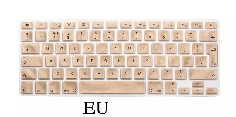EU Gold ЕС США для Macbook Pro 13 15 клавиатура с ретиной крышкой A1502 A1398 английская буква Обложка для Macbook retina 13 15 клавиатура пленка кожа - Цвет: EU Gold