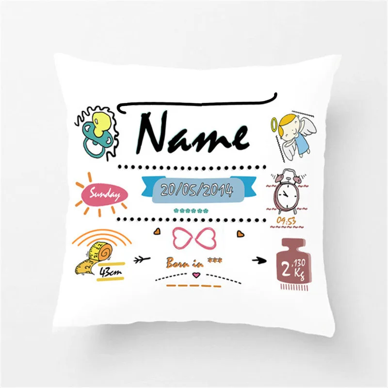 baby pillow case 5 Подушка на заказ Чехол для девочек принцесса детская розовая наволочка полиэстер хлопок индивидуальный подарок для детей - Цвет: baby pillow case 5