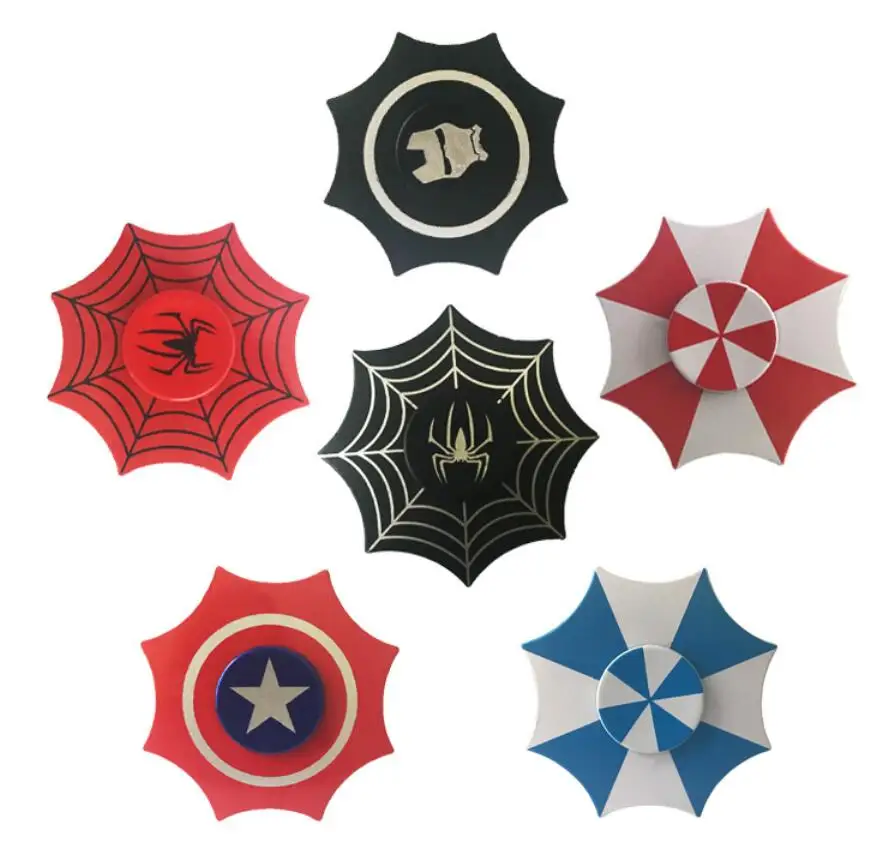The Avengers Fidget Hand Spinner Fingertip Gyro Finger Spinner Toy Crabs Octagon Shield Captain America Spiderman