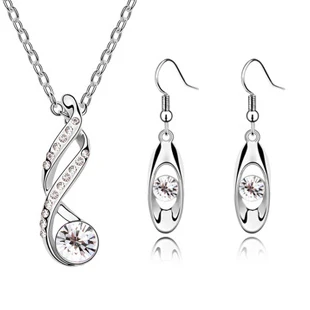 Оптовая продажа ювелирных изделий с серебряным покрытием австрийский кристалл