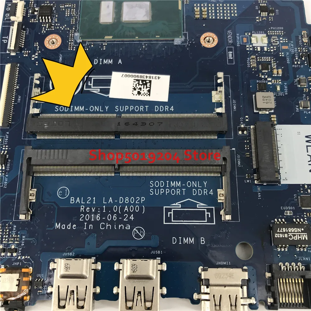 Для DELL Inspiron 15 5567 5767 материнская плата портативного компьютера с i5-7200U DDR4 CN-0DG5G3 0DG5G3 DG5G3 материнская плата BAL21 LA-D802P