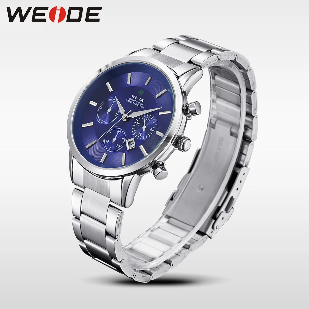 WEIDE мужские часы Relogio роскошные для мужчин Япония кварцевые Move t Full Complet календарь