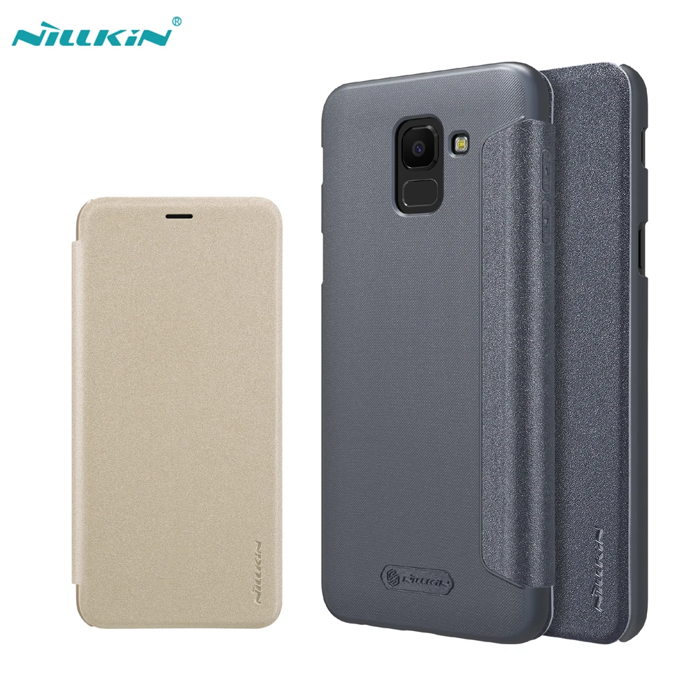 Чехол книжка из ПУ кожи для Samsung Galaxy j6 Nillkin Sparkle|Бамперы| |