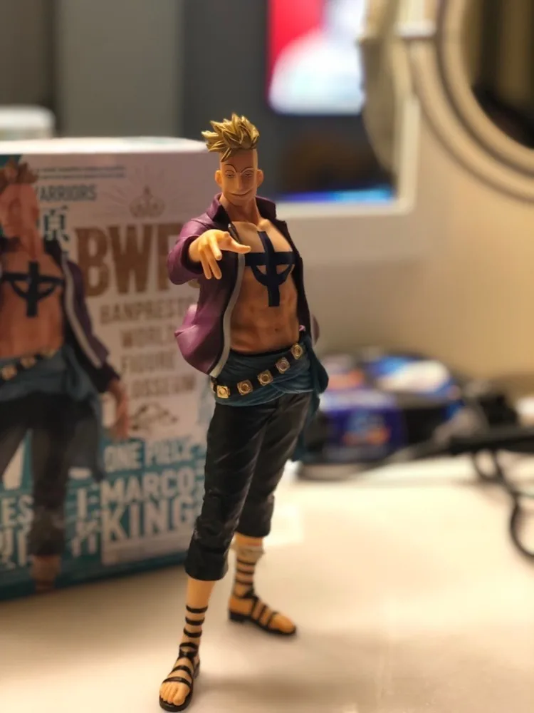 21 см оригинальная аниме одна штука ПВХ Марко белая борода Пиратская игрушка