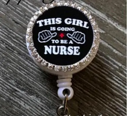 Various of RN Nurse Medical Symbo Retractable ID badge holder reel - Symbol Black Base Doctor ER NR 10pcs/lot | Канцтовары для