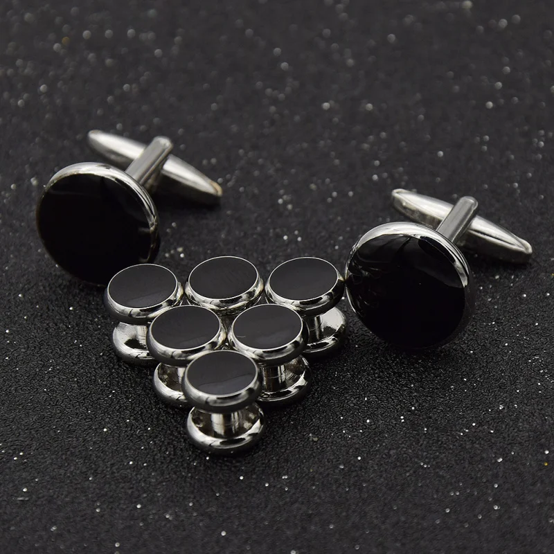 Комплект из рубашки и запонок для смокинга 4 пары|cuff links for men|cuff linkscufflink cuff |