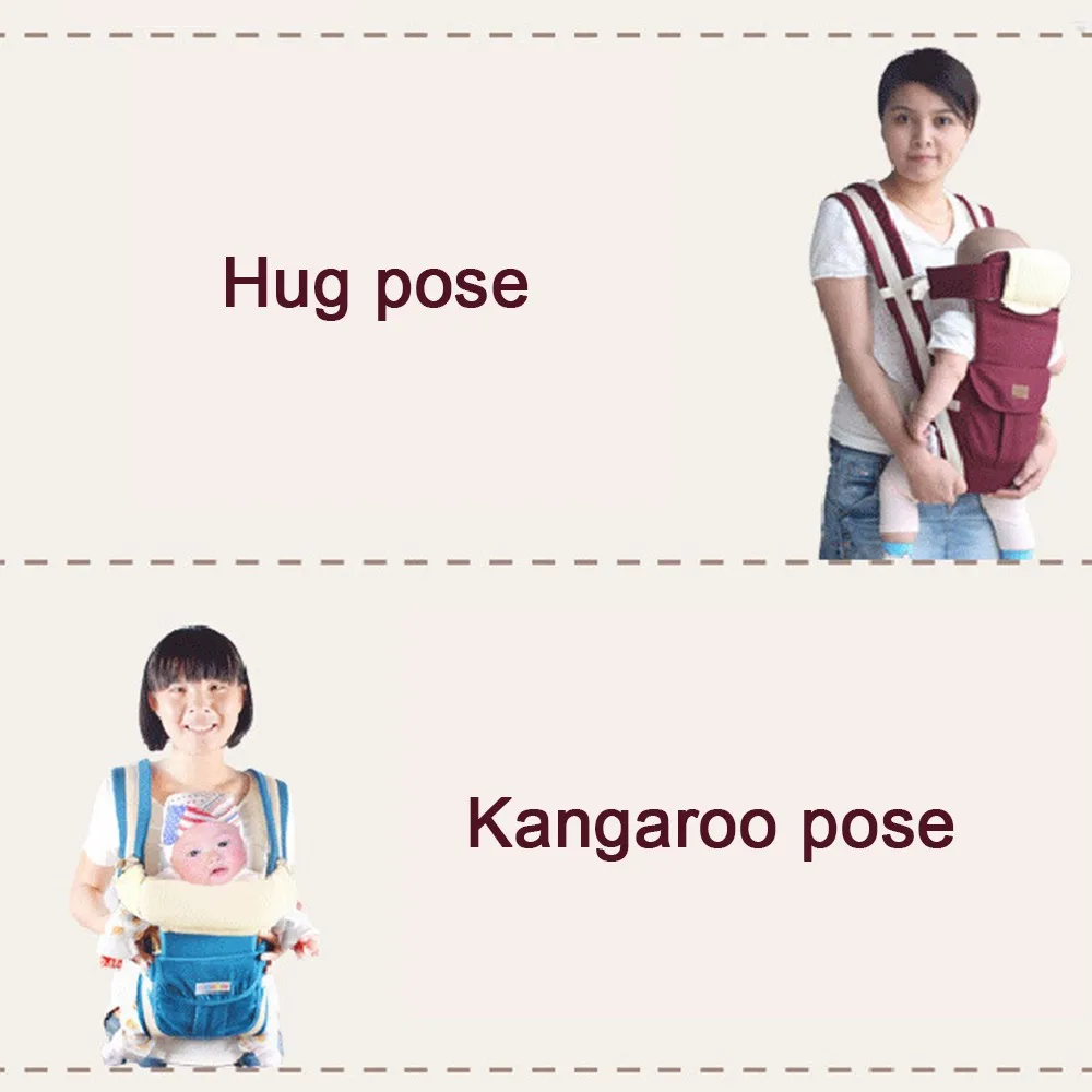 4 Pose кенгуру слинг для переноски рюкзак для новорожденных кенгуру для малышей 0-30 месяцев розовый