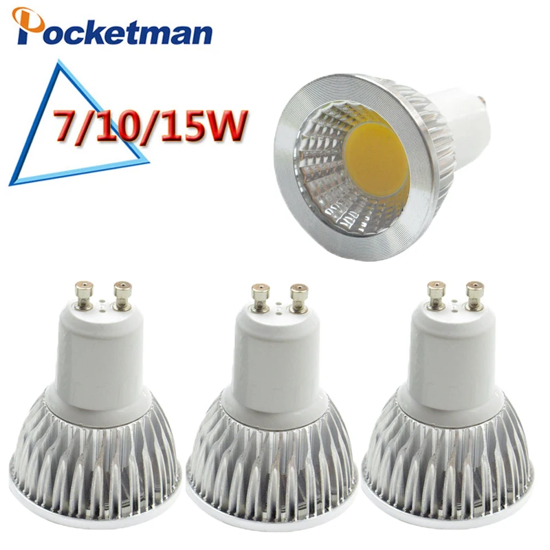 Супер Яркие GU10 лампы с регулируемой яркостью Светодиодные теплые/белые 85 265 в 7 Вт