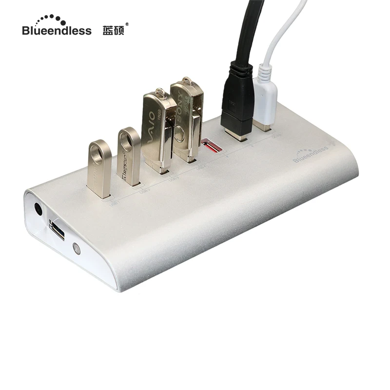 Blueendless 2018 грязевая распродажа 12 В 2 А USB 3 0 алюминиевая высокоскоростная 7 портов 5