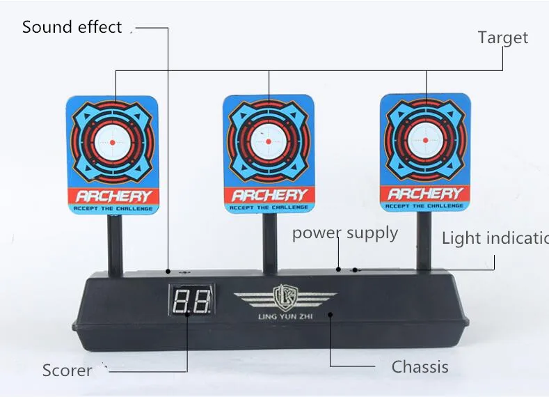 Электрическая цель автоматический сброс пули цели выстрел Дротика для всех