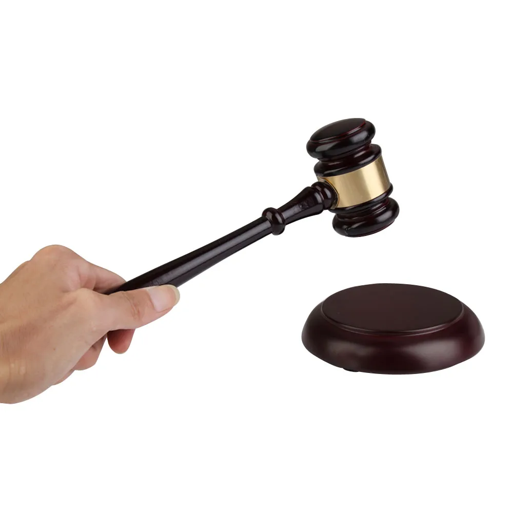 Прочный деревянный ручной работы для судей аукционов молоток звуковой блок