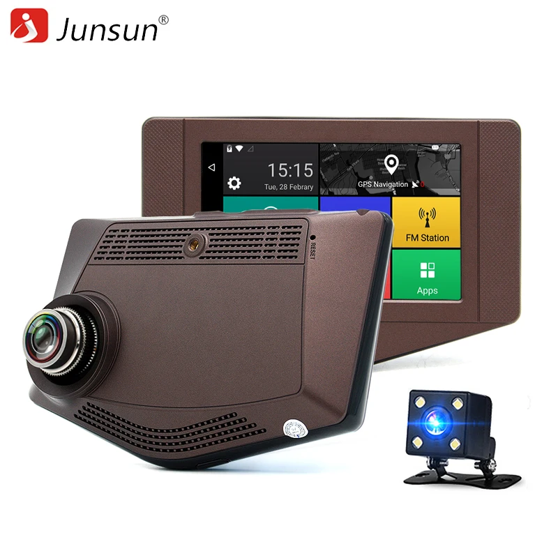 Junsun 3 г Автомобильный видеорегистратор камеры регистраторы Android 5.0 gps навигация