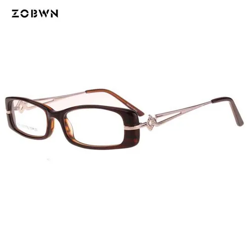 Лидер продаж женские Стекло es oculos de grau femininos солнцезащитные очки модные очки компьютерные очки можно чтения Стекло очки myopia оправа semale - Цвет оправы: ZB A001 C3 BROWN