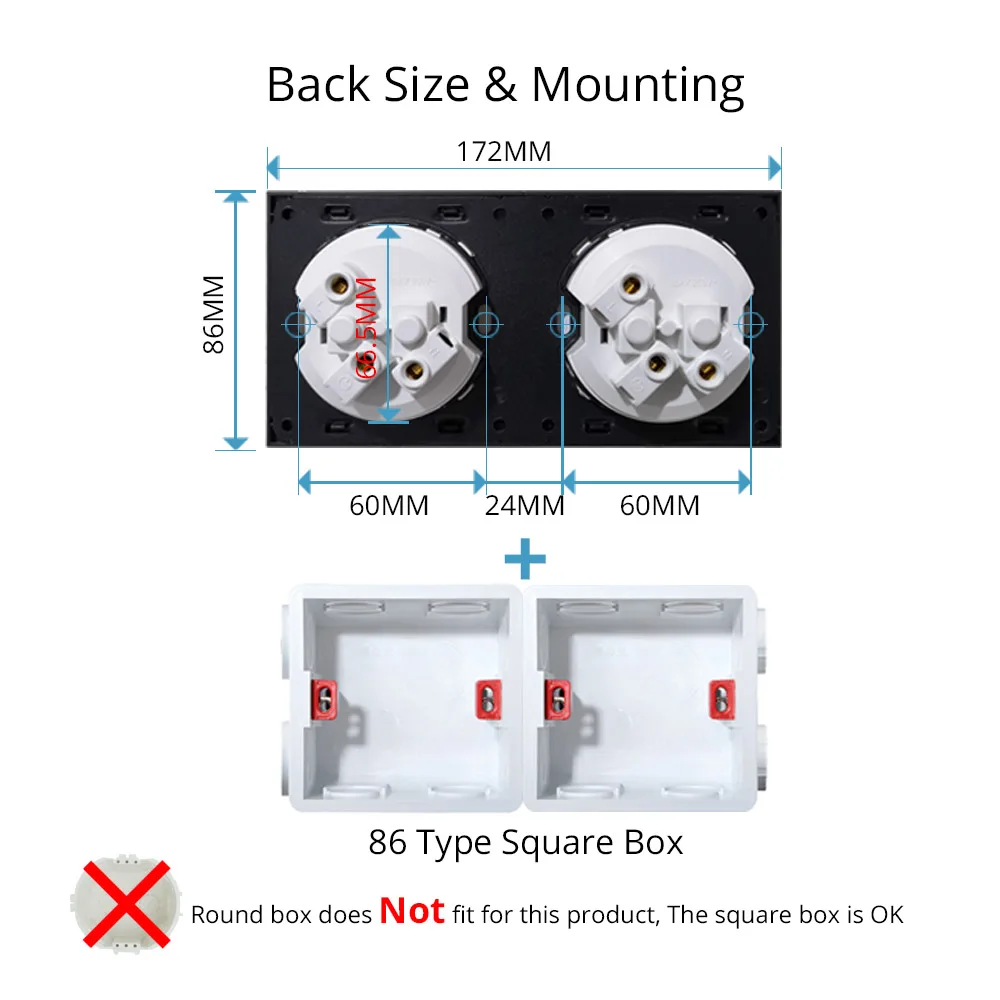 Трехместный светильник 3 банды с европейской стеновой электрической розеткой
