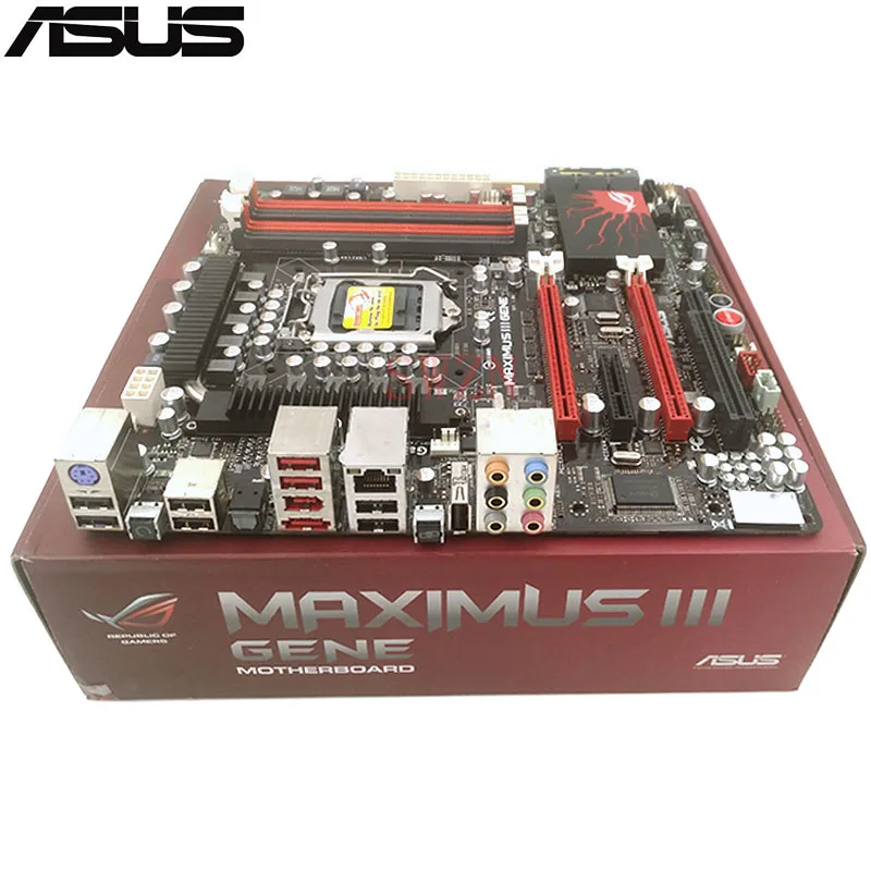 Оригинальный новая настольная материнская плата для ASUS Maximus III Gene P55 Socket LGA1156 4 * DDR3