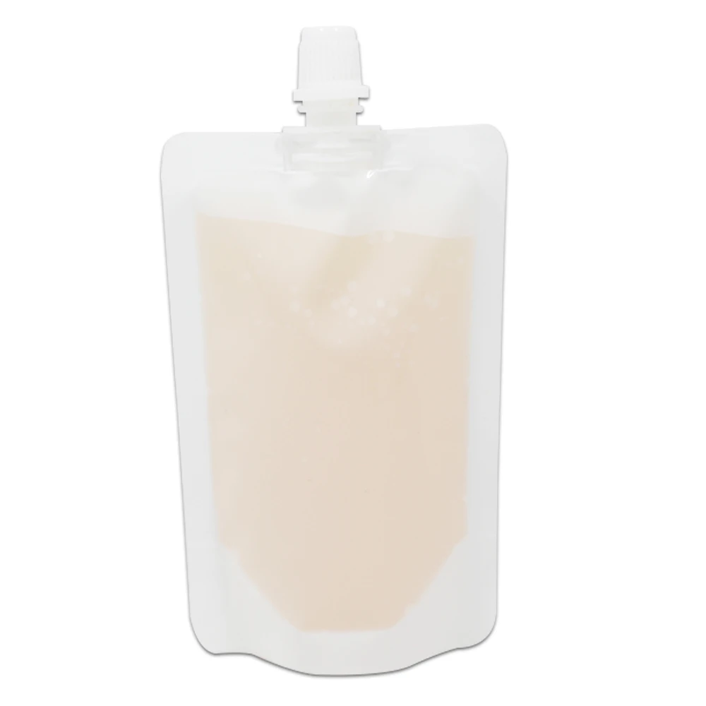 Розничная продажа стоячий белый пустой носик пакет для напитков пластиковый