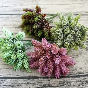 Искусственные маленькие пластиковые листья ананаса, 30 цветов, искусственные цветы сделай сам, свадебные искусственные зеленые листья