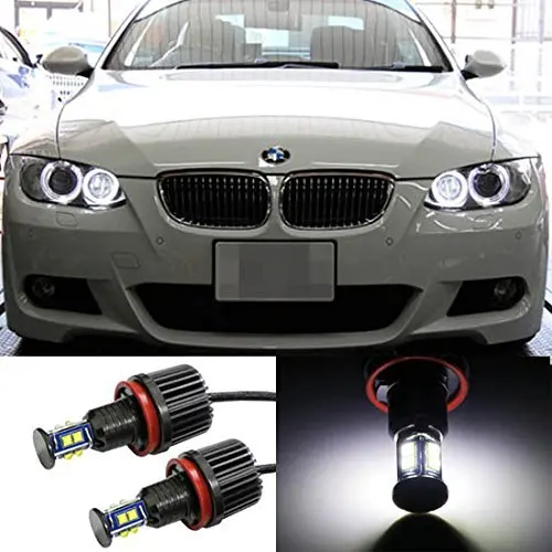 

White Error Free 360 Degree 80W XB-R5 CREE Chips High Power H8 LED Angel Eyes Ring Marker Bulbs for BMW 1 3 5 Series Z4 X5 X6