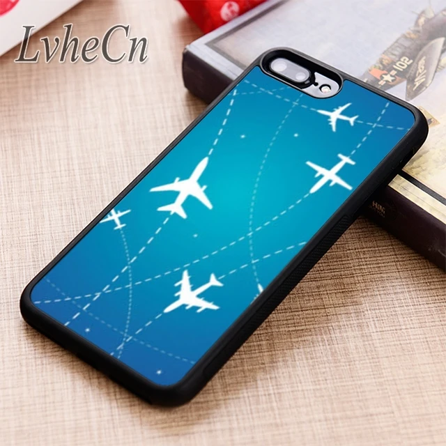 Чехол для телефона LvheCn с звездами и самолетом iPhone 5 6 6s 7 8 plus X XR XS max 11 12 Pro Samsung Galaxy S7