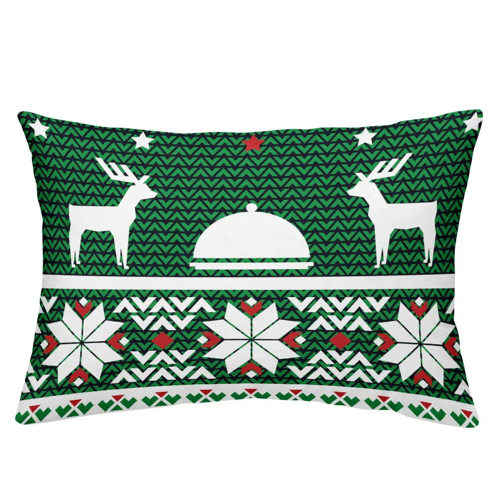 

Bohemia Green Bedding Set Christmas Deer Geometric Print Bedding Duvet Cover Set Elegant Bedclothes Pillowcase ropa de cama D40