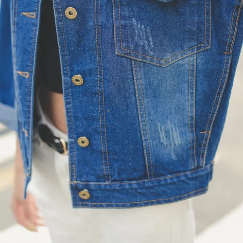 Spring Jacket Women 2018 Korean Fashion Vintage Geometric Patchwork Batwinged Denim Streetwear jaqueta jeans feminina | Женская одежда