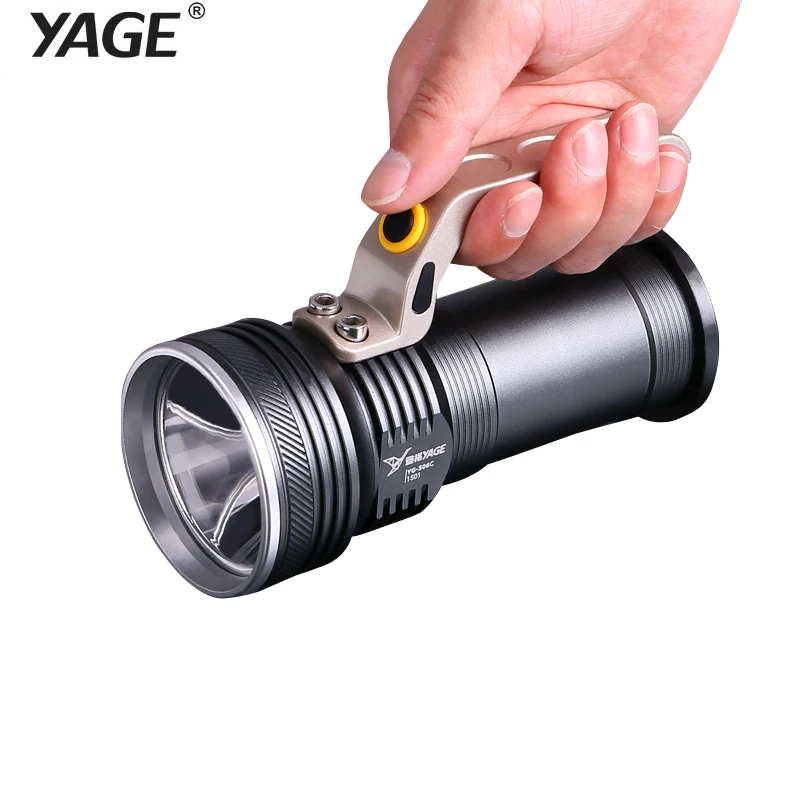 YAGE перезаряжаемый CREE светодиодный фонарик Ручной фонарь кемпинг фонарик сенсорный с 2*18650 батареи фонари, лампы ЕС/США/Великобритания штекер